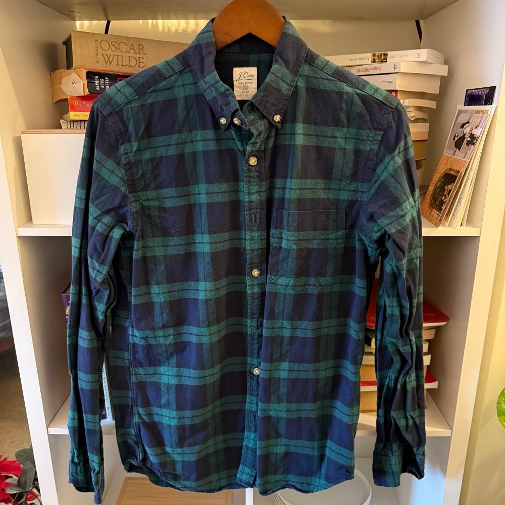 Green/Blue Plaid J Crew Button Down